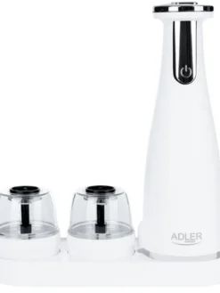 Online Adler suola- ja pippurimylly elektroninen valkoinen
