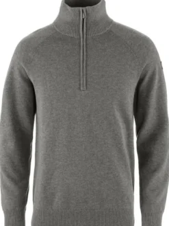 Sale Fju00e4llru00e4ven Fjällräven neule Övik Lite Half Zip 020-999 Grey-Melange