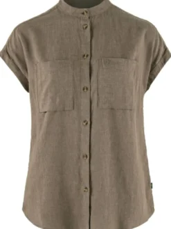 Best Fju00e4llru00e4ven Fjällräven paita Övik Hemp Shirt SS W 244 Suede Brown