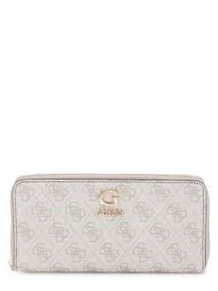Sale Guess lompakko Dko Zamira Slg Large Zip Around Dko Dark Taupe Logo