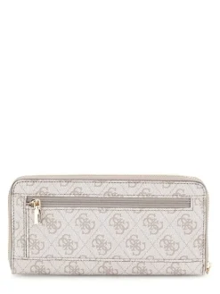 Sale Guess lompakko Dko Zamira Slg Large Zip Around Dko Dark Taupe Logo