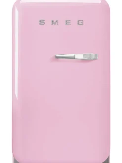 Hot Smeg retrojääkaappi FAB5LPK5 73 cm, vaaleanpunainen, vasen