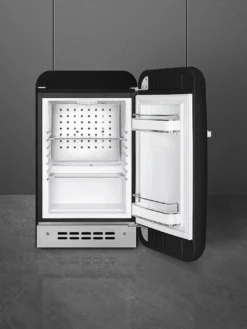 Outlet Smeg retrojääkaappi FAB5RBL5 73 cm, musta, oikea