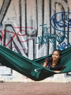 Best Ticket to the moon riippumatto Hammock Compact Forest Green